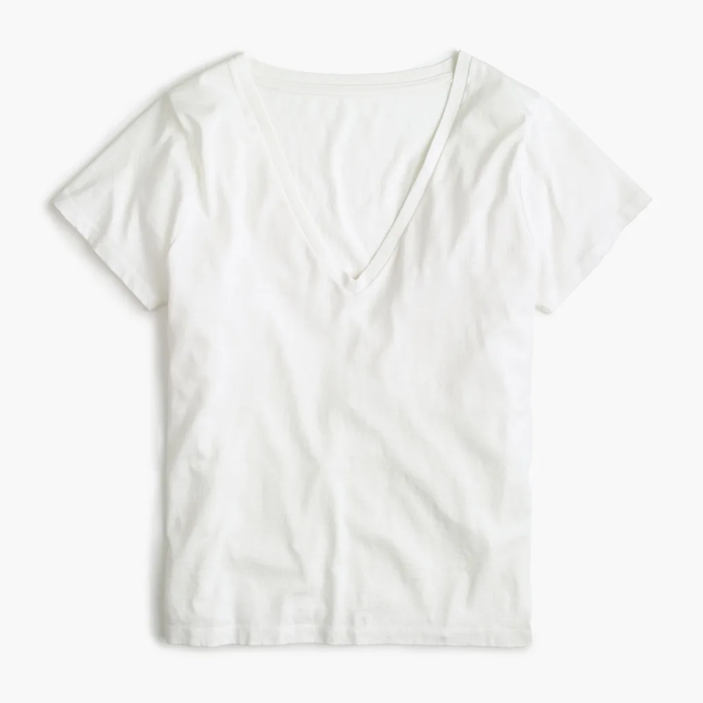 Best white t-shirts for women: J Crew tee in supima cotton | mompicksprod.wpengine.com