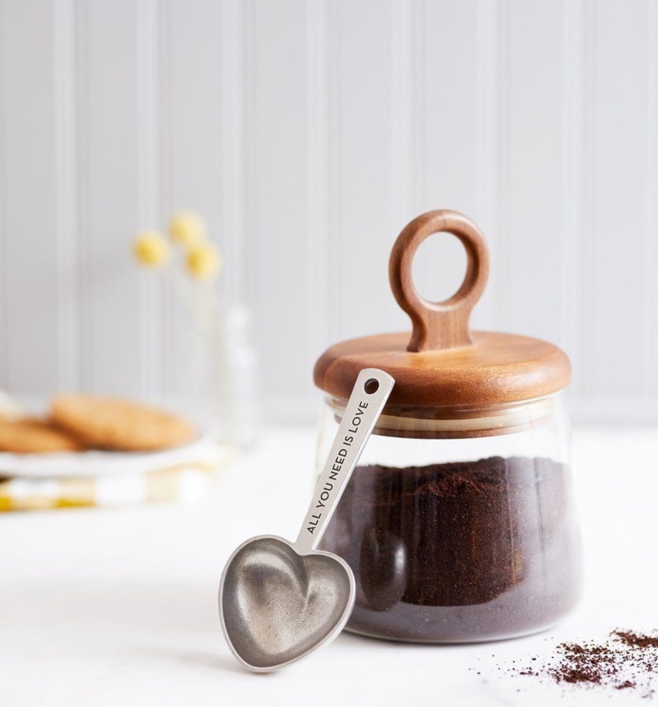 Meaningful Mother's Day gifts for mom or grandma: A heart coffee scoop so she starts her day with loving thoughts of you Mother's Day Gift Guide