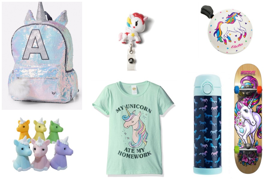 cool unicorn school supplies: backpacks, tees, bike accessories and more | cool mom picks back to school 2017