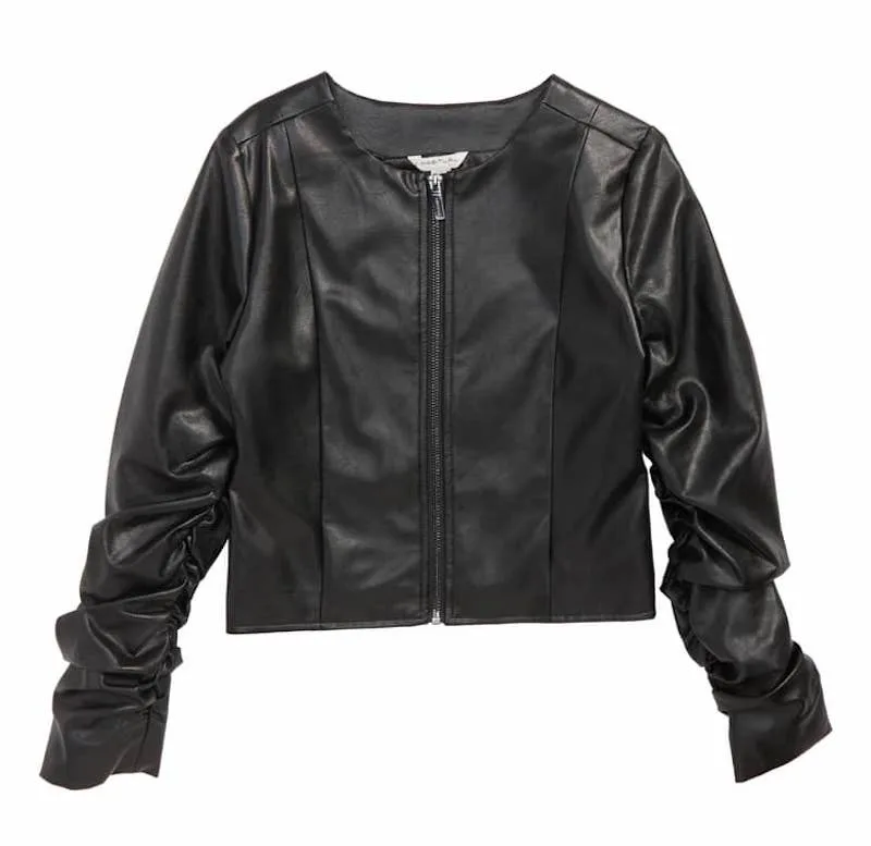 Winter coats for girls: Faux leather at Nordstrom