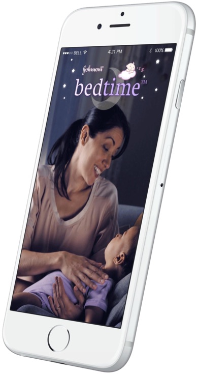 Johnson's bedtime app: highly rated for helping track and manage sleep routines (sponsor)