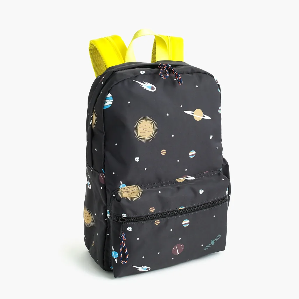Cool preschool and kindergarten backpacks: Glow-in-the-dark space pack from JCrew