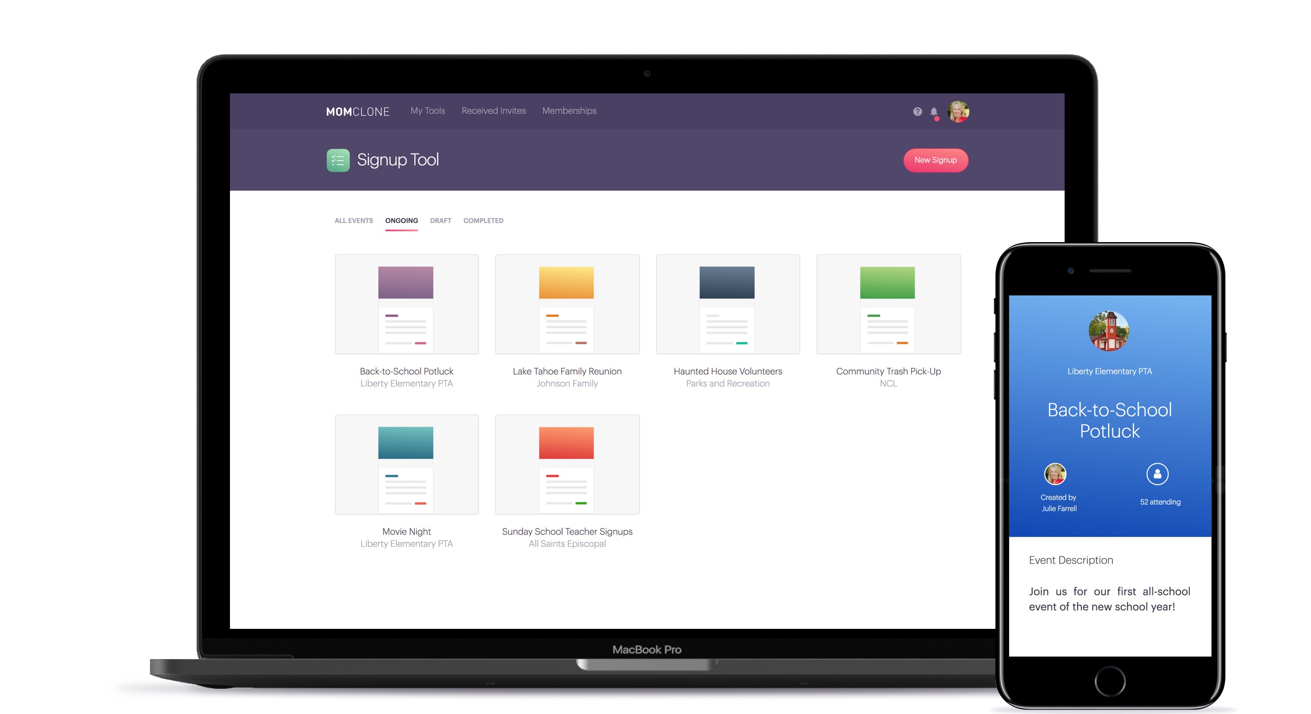 MomClone helps make sign-up and organization easier | Sponsor
