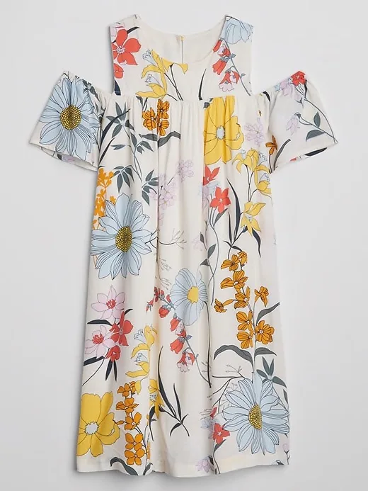 Easter dresses kids can wear all spring: Floral cold-shoulder dress at The Gap