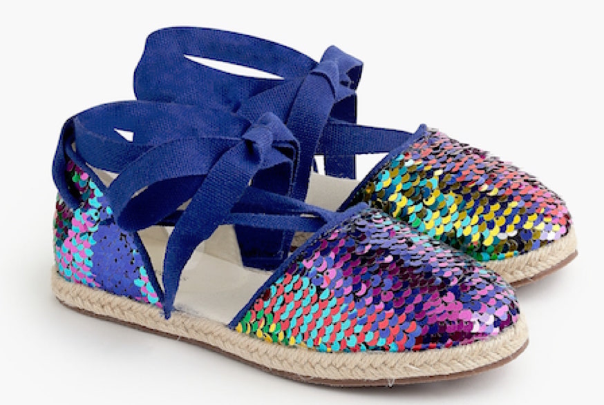 Memorial Day sales: Girls' Reversible Sequin Espadrilles by J.Crew