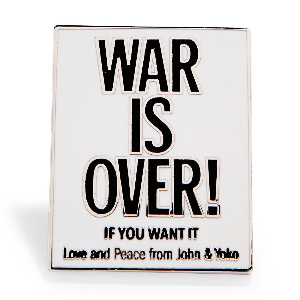 Cool Father's Day gifts under $15: John Lennon/Yoko WAR IS OVER! enamel pin at MoMA Store