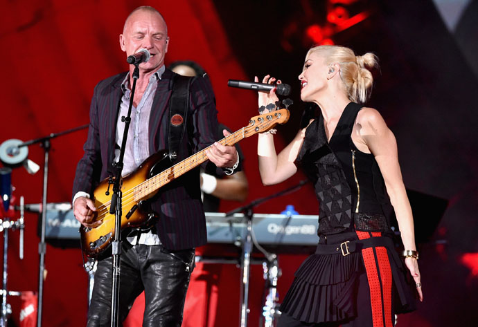 Sting and Gwen Stefani perform at the Global Citizens Festival