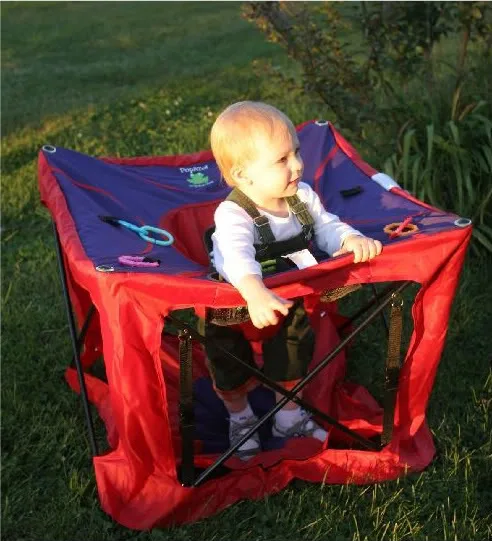 A baby activity center that lets mom get some activities in too