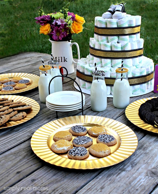 Cool diaper cakes: Hidden champagne diaper cake tutorial | Simply Real Moms