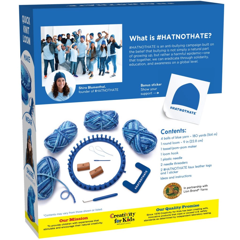 The Hat Not Hate craft box supporting the anti-bullying organization 
