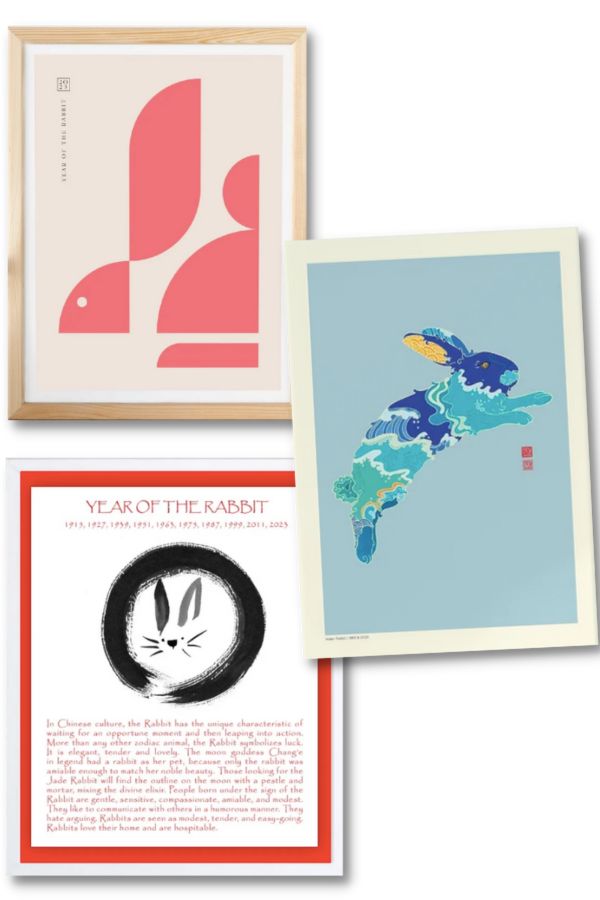 Nursery prints for the Year of the Rabbit.