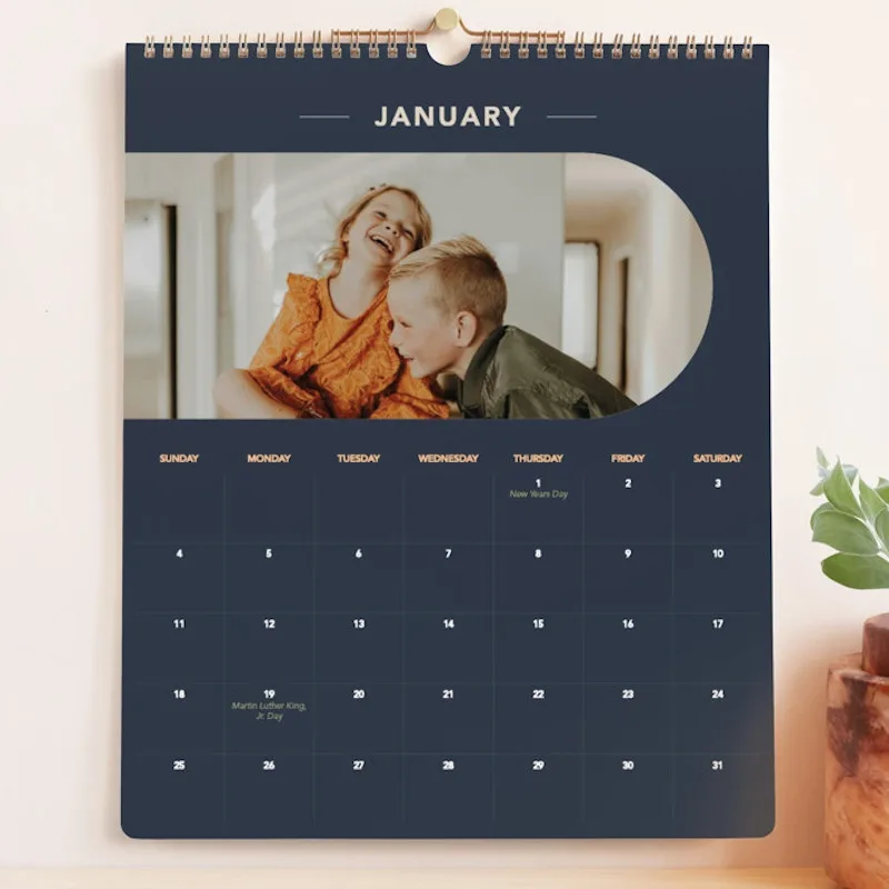 Great home office Mother's Day gifts: A custom photo calendar at Minted