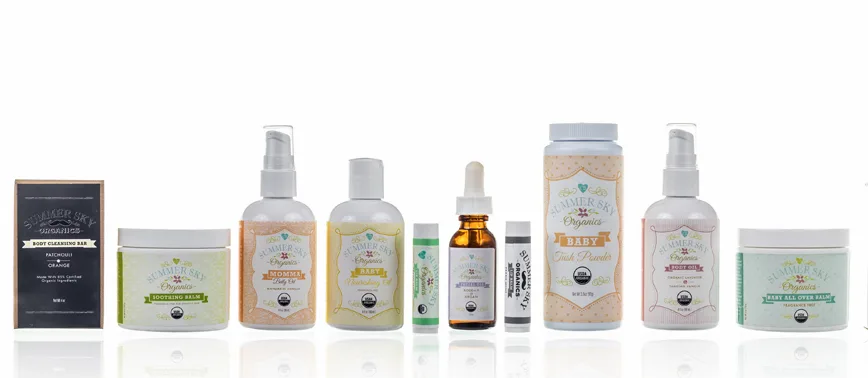 Summer Sky Organics skin care line