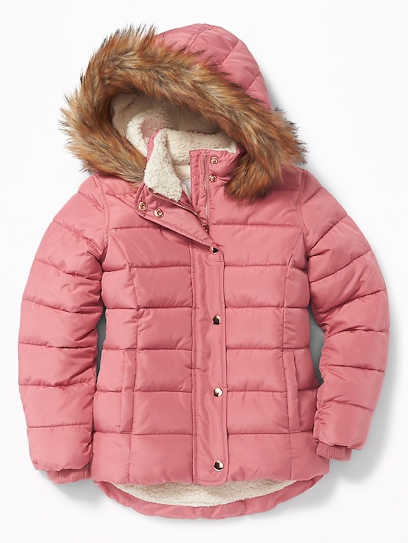 Stylish winter coats for girls: Puffer at Old Navy