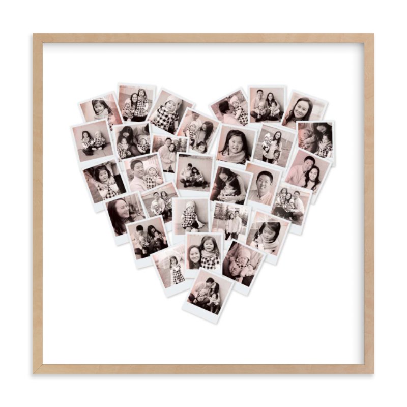 Mother's Day gifts for Grandma: Custom photo heart art from Minted, now tinted with a lovely blush tone
