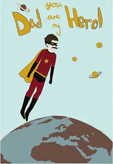 A printable Father's Day card fit for a hero