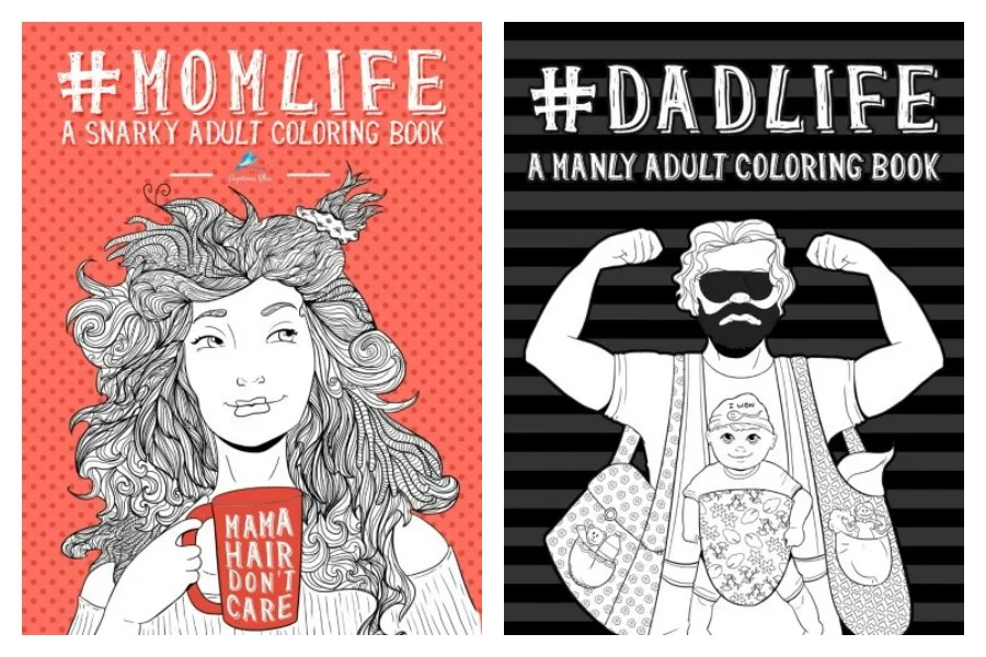 Snarky coloring books for moms and dads from Papeterie Bleu are our new zen.