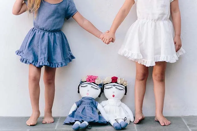 Need a sweet girls gift? Try the new Frida dolls and matching dresses from Noble Carriage.