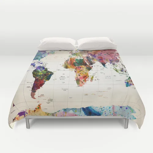 Map duvet cover from Society 6