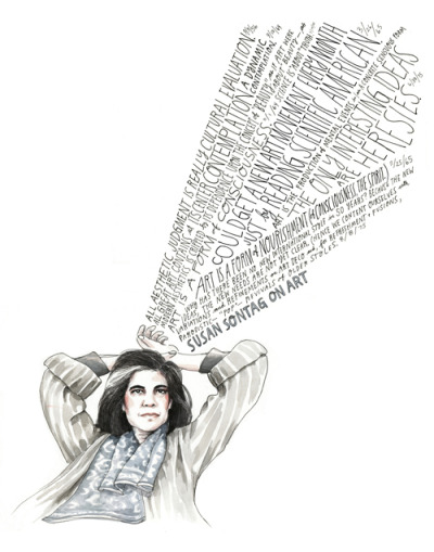 Susan Sontag on art, illustrated by Wendy MacNaughton: available through Art Pickings by Brain Pickings