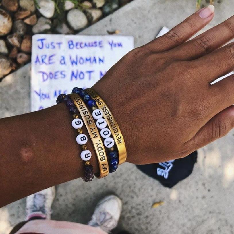 Political gifts for women: Bracelet for a cause supporting causes from climate justice to gender equality, racial justice, reproductive freedom and more