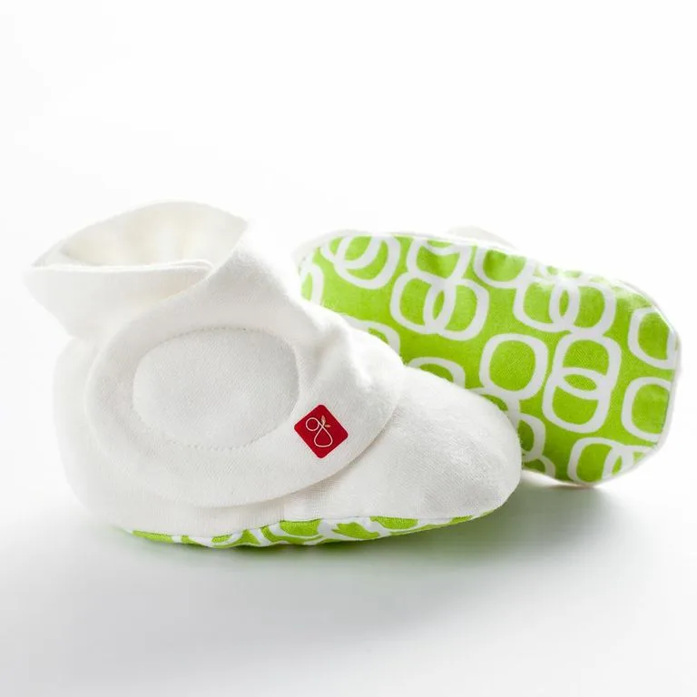 Adorable baby booties that actually stay on. It's real! We swear!