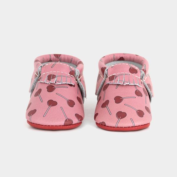 Freshly Picked Heart Lollipop Mocs: Cute first valentine's day gifts for babies | Cool Mom Picks